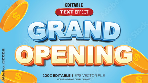 3d text effect grand opening