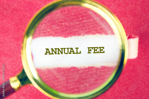 Fotografie The ANNUAL FEE concept phrase