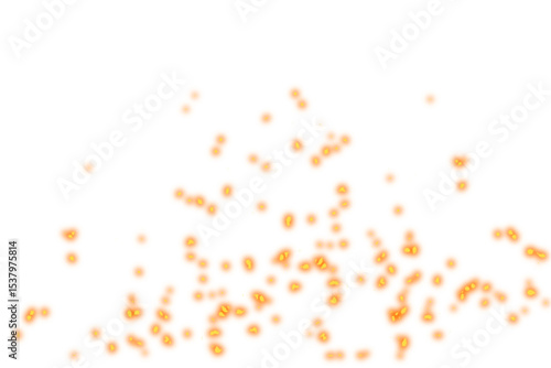 Картината върху платно Fire sparks isolated on transparent background