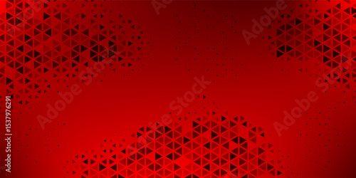 Abstract black triangle geometric pattern background on red gradient background. elegant triangle pattern background design
