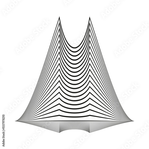 Triangle geometric shape. Angular vector form. Sharp pointed design. Abstract triangular figure.