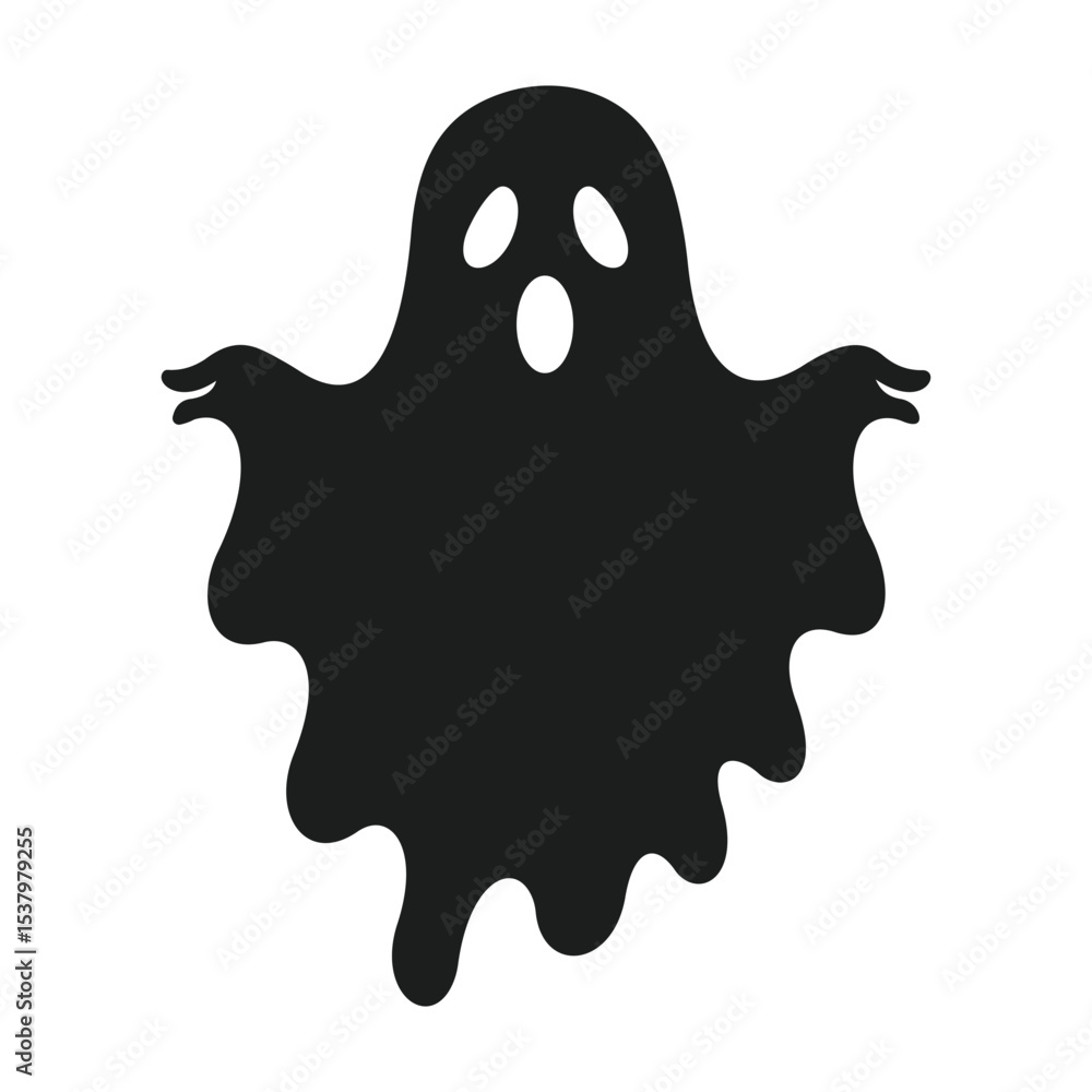 Halloween ghosts, Halloween ghost icon, ghost silhouette flat design. Vector illustration. Halloween ghosts, Halloween ghost icon, ghost silhouette flat design. Vector illustration.