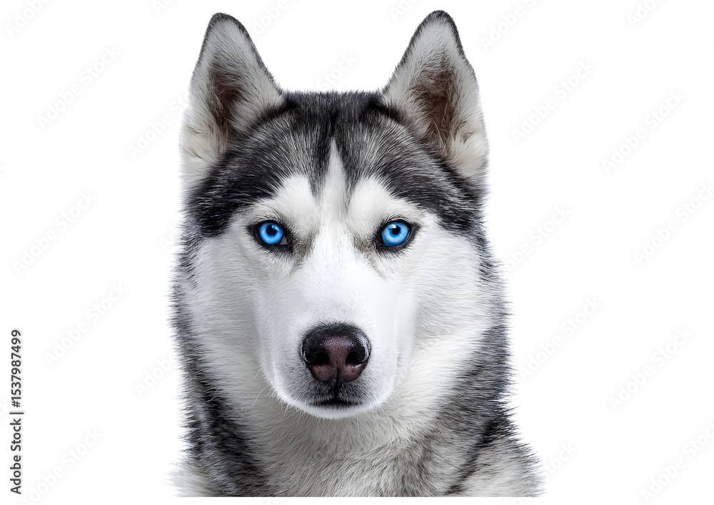 Stunning Siberian Husky dog PNG transparent isolated image showcasing its striking blue eyes and athletic build. Stunning Siberian Husky dog PNG transparent isolated image showcasing its striking blue eyes and athletic build.