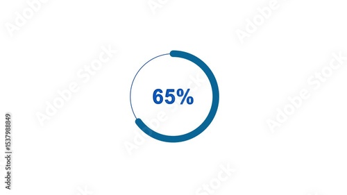 Wallpaper Mural Circular progress bar showing 65 percent. 4k video royalty free graphic animation for social media and tv. Torontodigital.ca