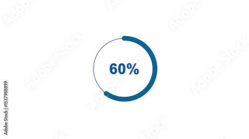 Wallpaper Mural Circular progress bar showing 60 percent. 4k video royalty free graphic animation for social media and tv. Torontodigital.ca