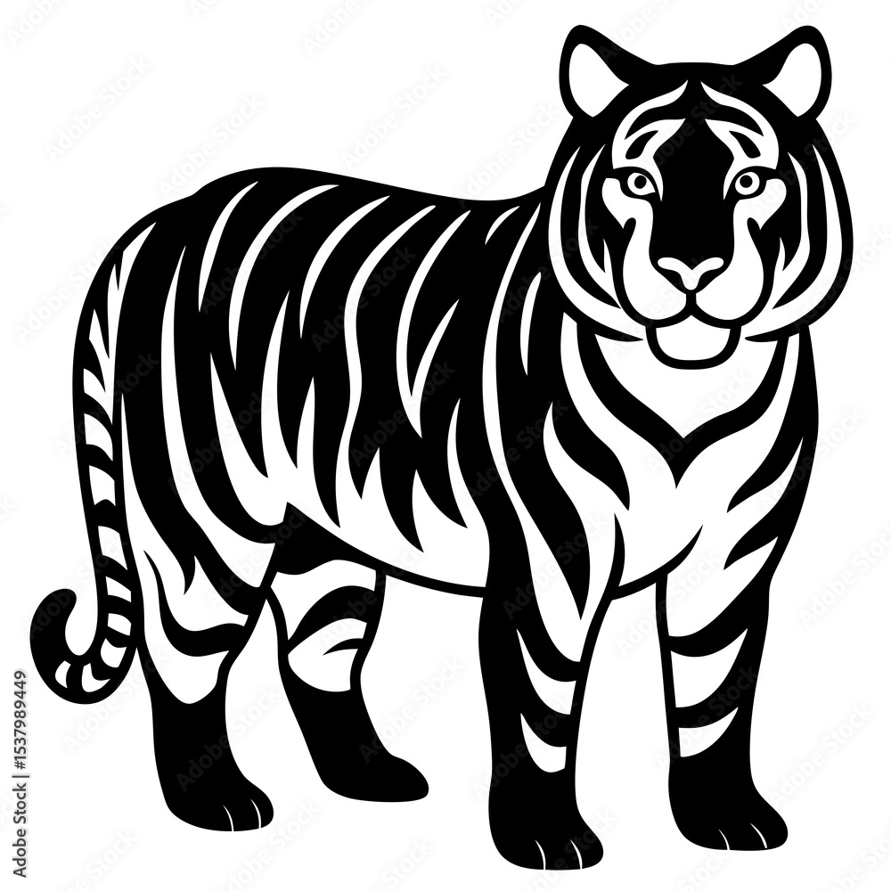 Fototapeta premium vector illustration of a tiger