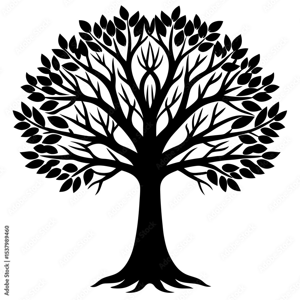 Obraz premium vector tree silhouette