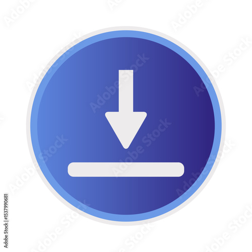 Minimal Download Button Icon Design