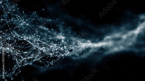 Wallpaper Mural Digital network of interconnected nodes creating a vibrant visualization of data flow Torontodigital.ca