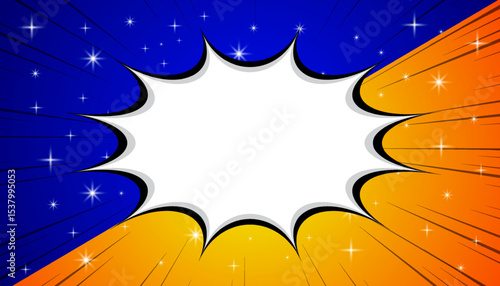 Comic Versus book blank speech bubble background. vector illustration.