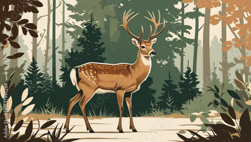 deer in the woods