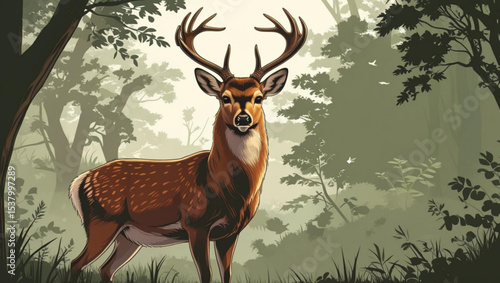 deer in the woods