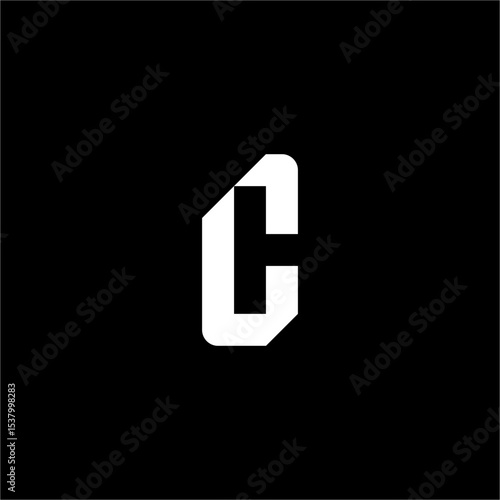 Modern monogram logo of Letter C Number 1