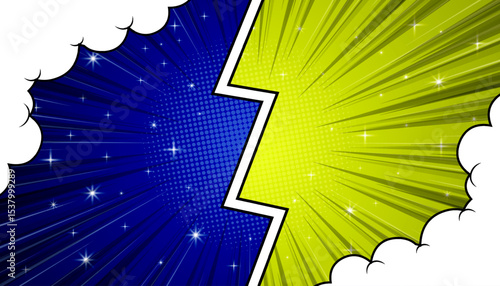Comic versus battle template background. vector illustration.