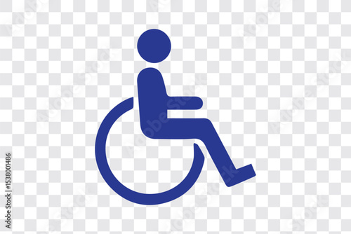 Wheelchair / handicapped access sign or symbol flat icon for websites and print