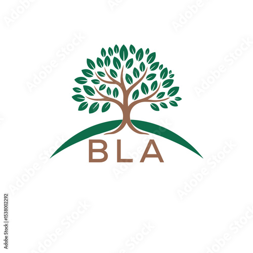 Initial BLA Letter Linked Logo for business and company identity. Modern BLA Letter Logo Vector Template with modern trendy golden logo.
