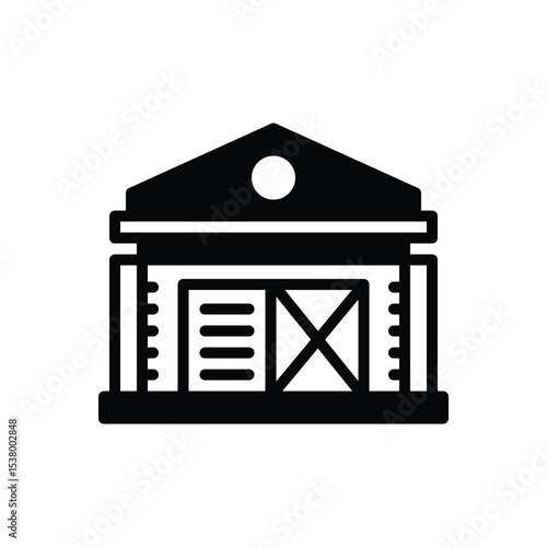 Black solid icon for storage
