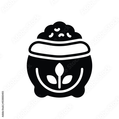 Black solid icon for fertilizers