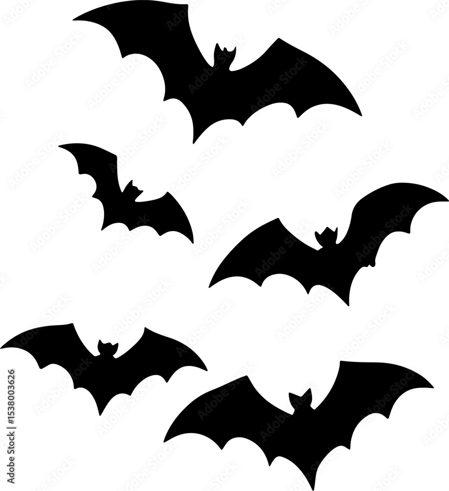 Fototapeta premium Collection Bat vector icon set and icon