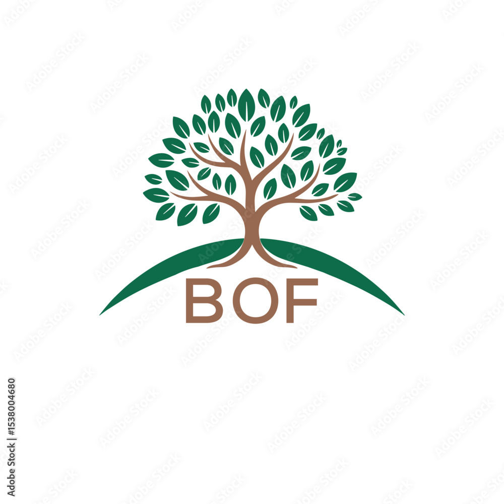 Obraz premium Initial BOF Letter Linked Logo for business and company identity. Modern BOF Letter Logo Vector Template with modern trendy golden logo. 