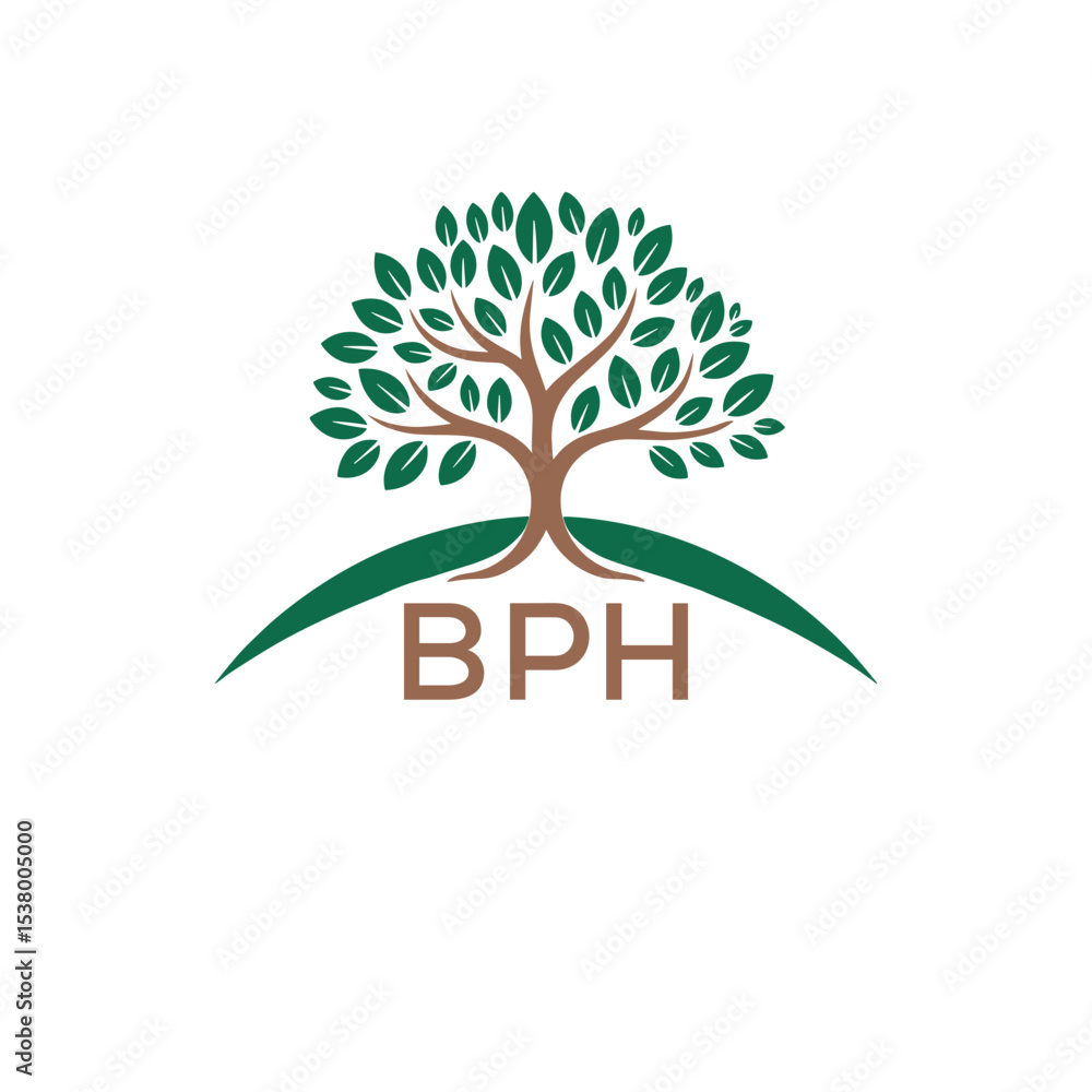 Obraz premium Initial BPH Letter Linked Logo for business and company identity. Modern BPH Letter Logo Vector Template with modern trendy golden logo. 