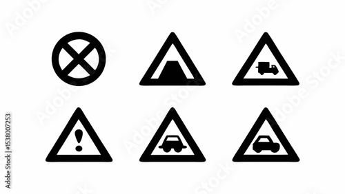 Warning traffic signs road hazards ahead caution ahead safety driving rules vehicles construction area symbols