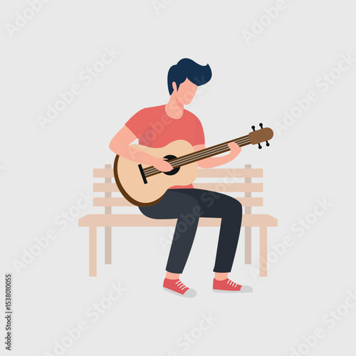 Playing Guitar Bench