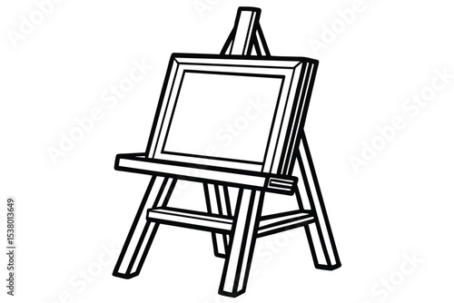 Simple Wooden Easel Perfect for Artists and Art Enthusiasts