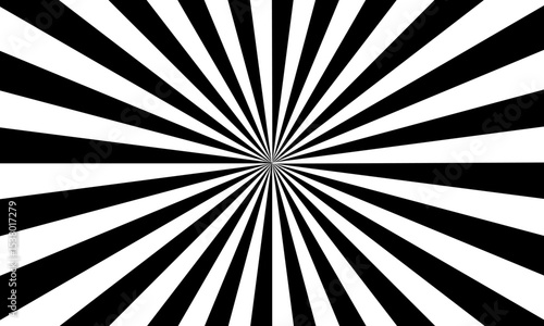 シンプルな放射線・集中線ベクター