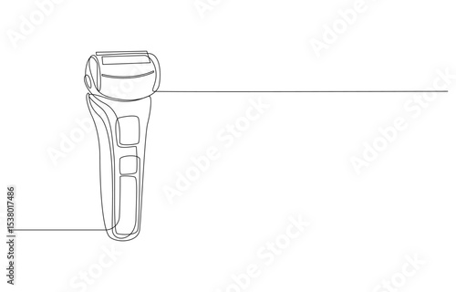 Electric Razor continuous line art drawing