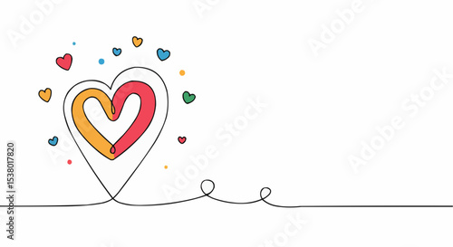 A colorful heart illustration.