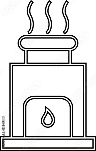 furnace icon. Outline furnace icons from electronic device and stuff . Line and glyph vector template design elements, Editable symbols. Home heating system for energy and comfort design needs