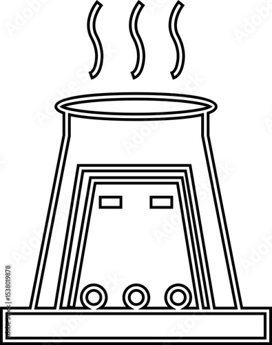 furnace icon. Outline furnace icons from electronic device and stuff . Line and glyph vector template design elements, Editable symbols. Home heating system for energy and comfort design needs