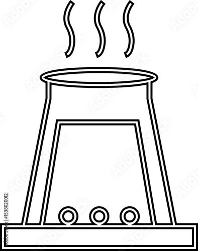 furnace icon. Outline furnace icons from electronic device and stuff . Line and glyph vector template design elements, Editable symbols. Home heating system for energy and comfort design needs
