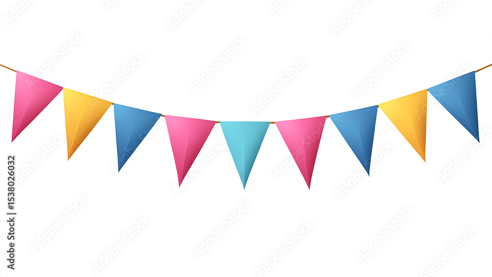 Fototapeta premium Simple and minimal nordic style bunting illustration