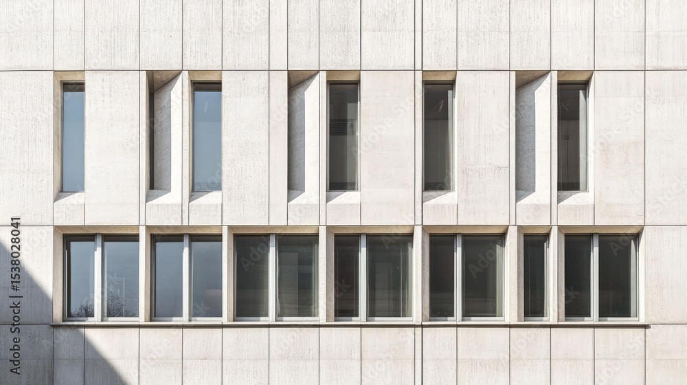 Obraz premium Modern building facade with windows