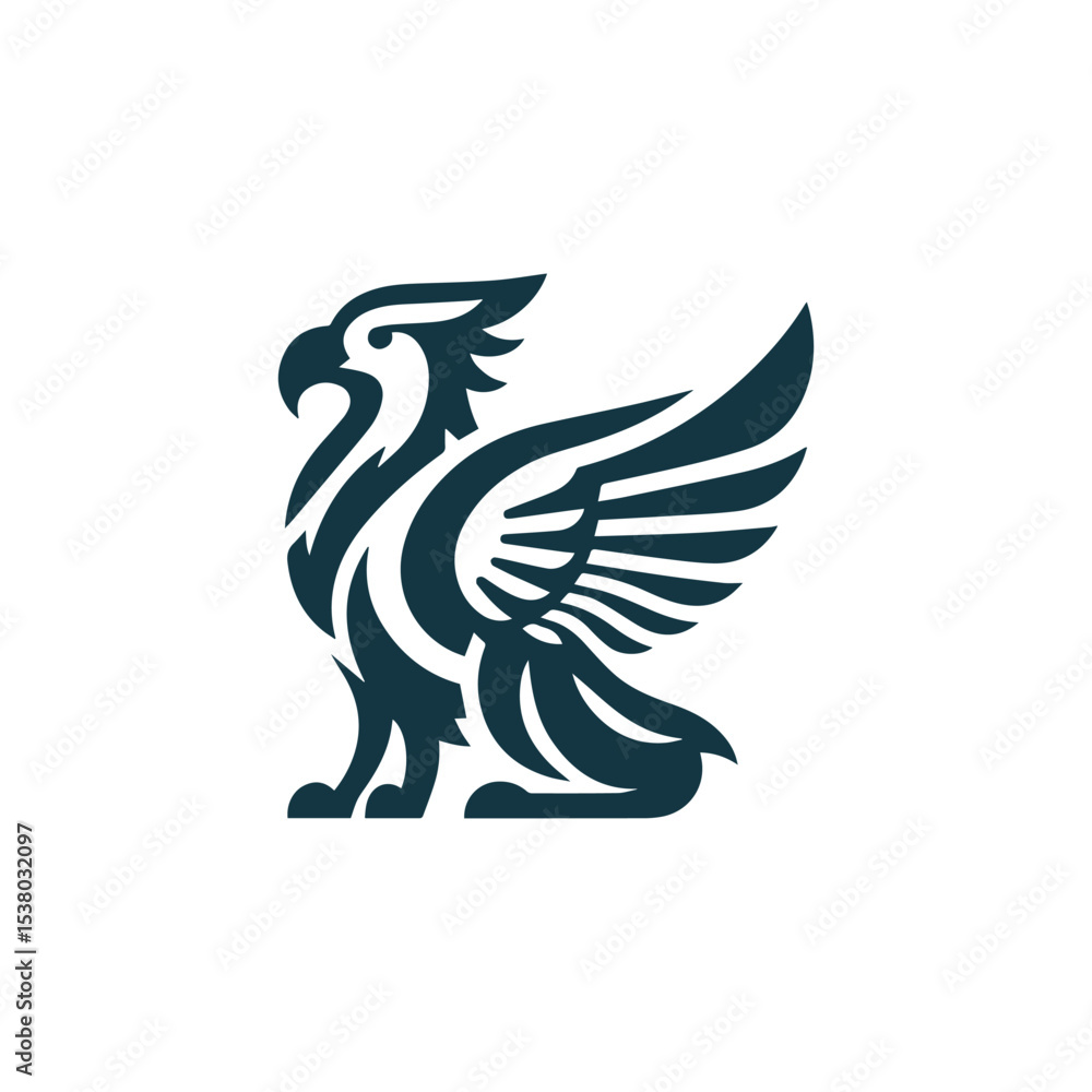 Obraz premium Ancient griffin logo