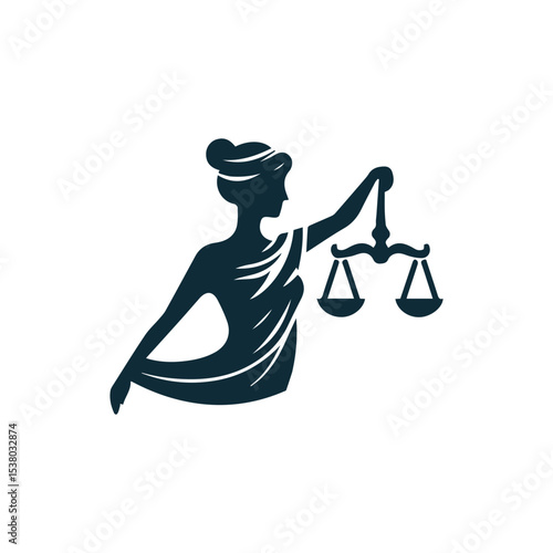 justice goddess logo