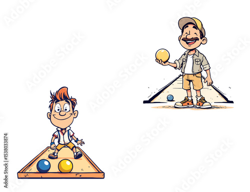 Vsai bocce players enjoying competition and showing sportsmanship
