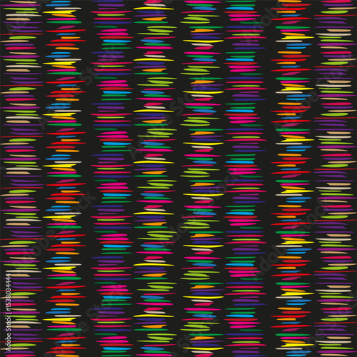 Color brush strokes. Horizontal paint lines. Multicolor abstract pattern. Vector vivid texture.