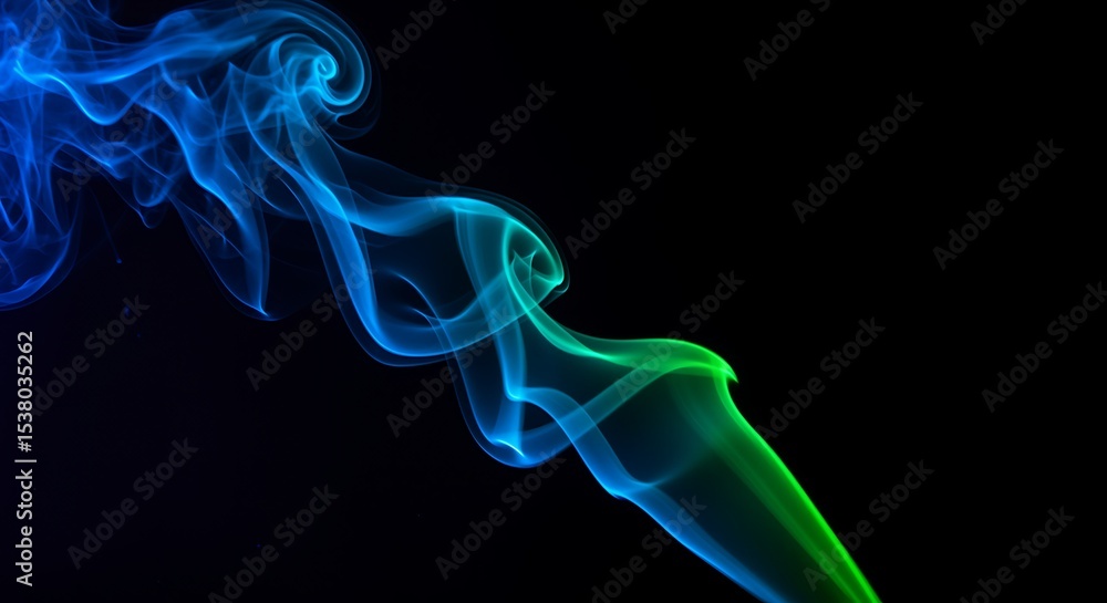 custom made wallpaper toronto digitalAbstract Blue and Green Smoke Swirls on Black Background
