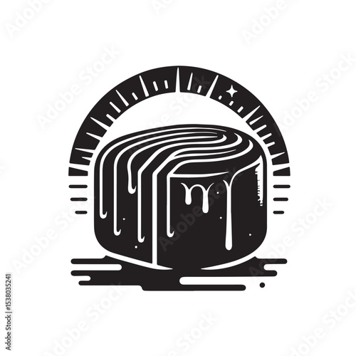 Black Puddinge Silhouette Vector, High Quality Illustration on White Background