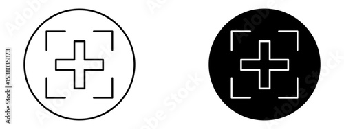Add Icon  Plus or New Item Symbol in Line and Solid Style


