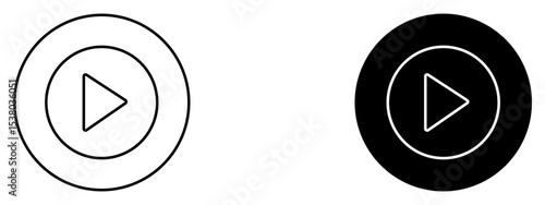Video Icon  Media Playback or Recording Symbol in Line and Solid Style


