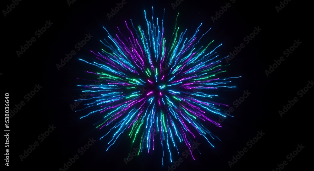 Abstract Neon Light Burst Purple Blue Green Rays image Abstract Neon Light Burst Purple Blue Green Rays image