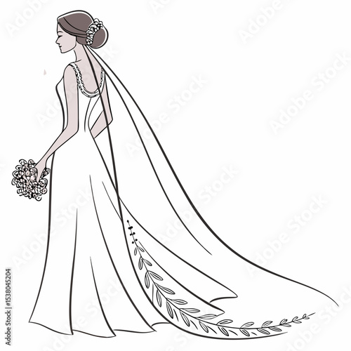 bride in wedding dress