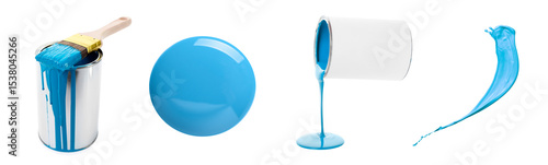 Bild auf Leinwand Light blue paint