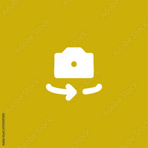 Switch camera icon logo flat vector design