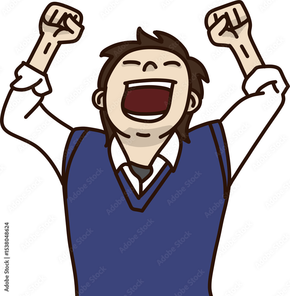 Obraz premium 공부하는 학생들, 교실에서 공부하는 모습, 시험 준비, 집중하는 청소년, 책상 앞에서 필기하는 모습 등 교육과 학습을 주제로 한 감성 일러스트 세트