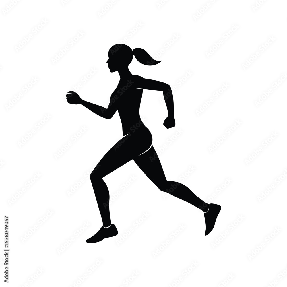 silhouette of a woman running silhouette of a woman running